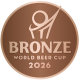 Bronze word beer cup 2026 badge